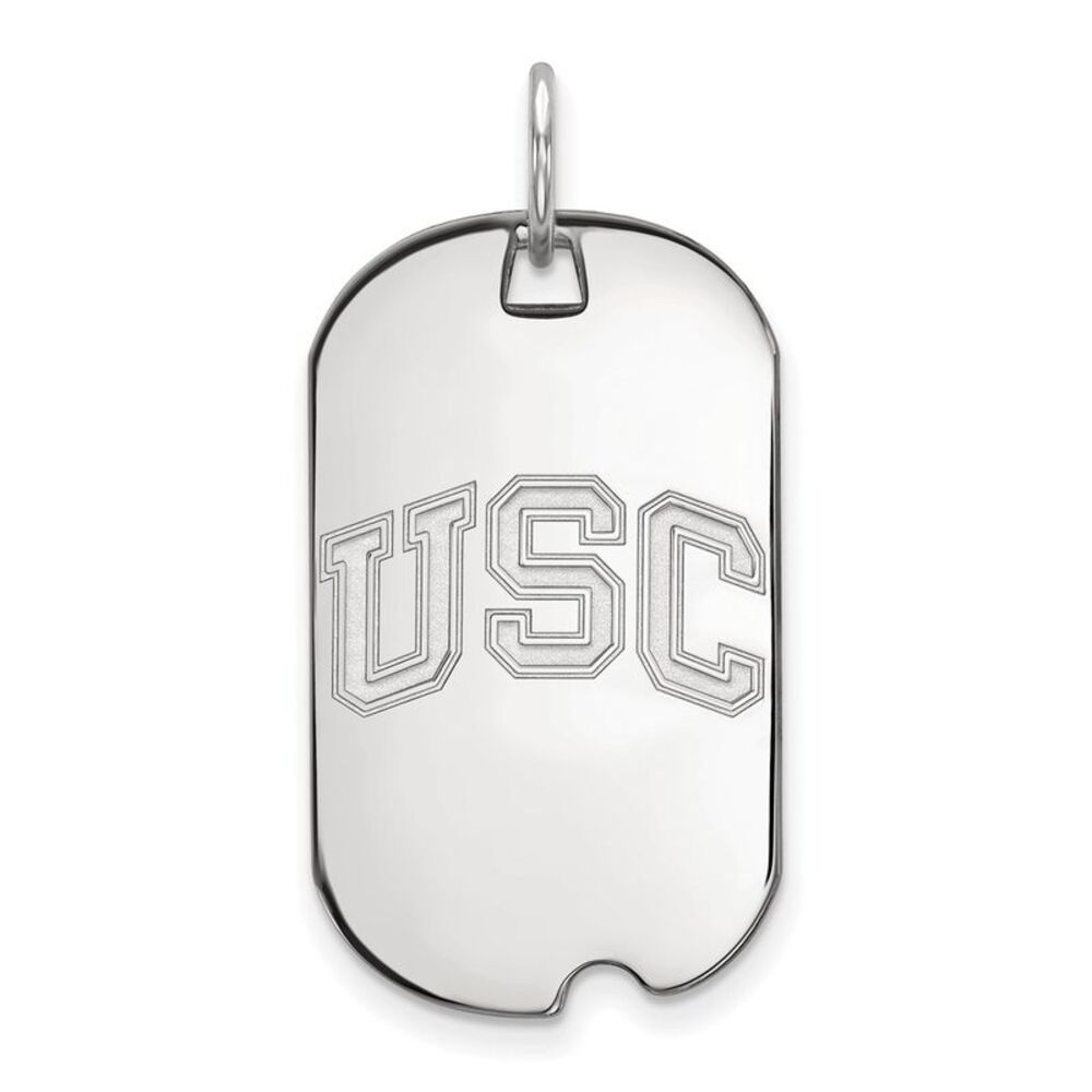 Sterling Silver U. of Southern California Small Dog Tag Pendant